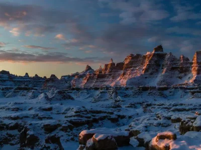 badlands national park winter