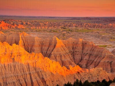 sunsets and stars in badlands national park
