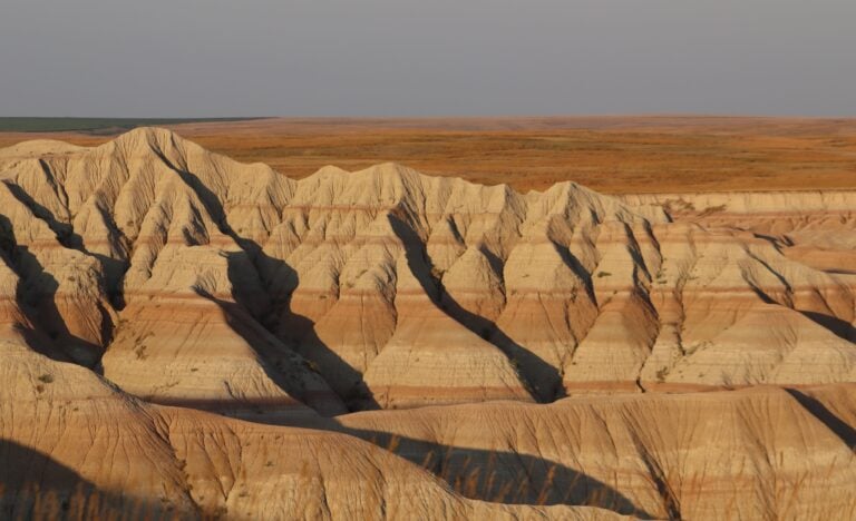 badlands golden hour