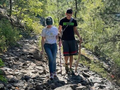 step into nature with hiking