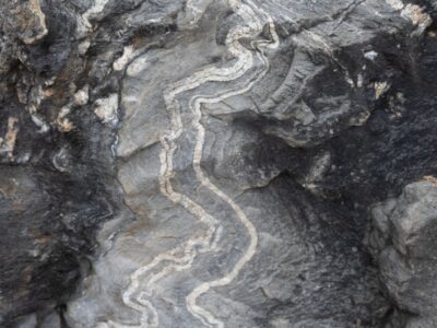 geology. an image of mica schist mixed with granite.