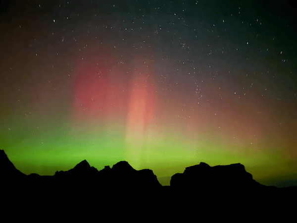 badlands sunset and night sky