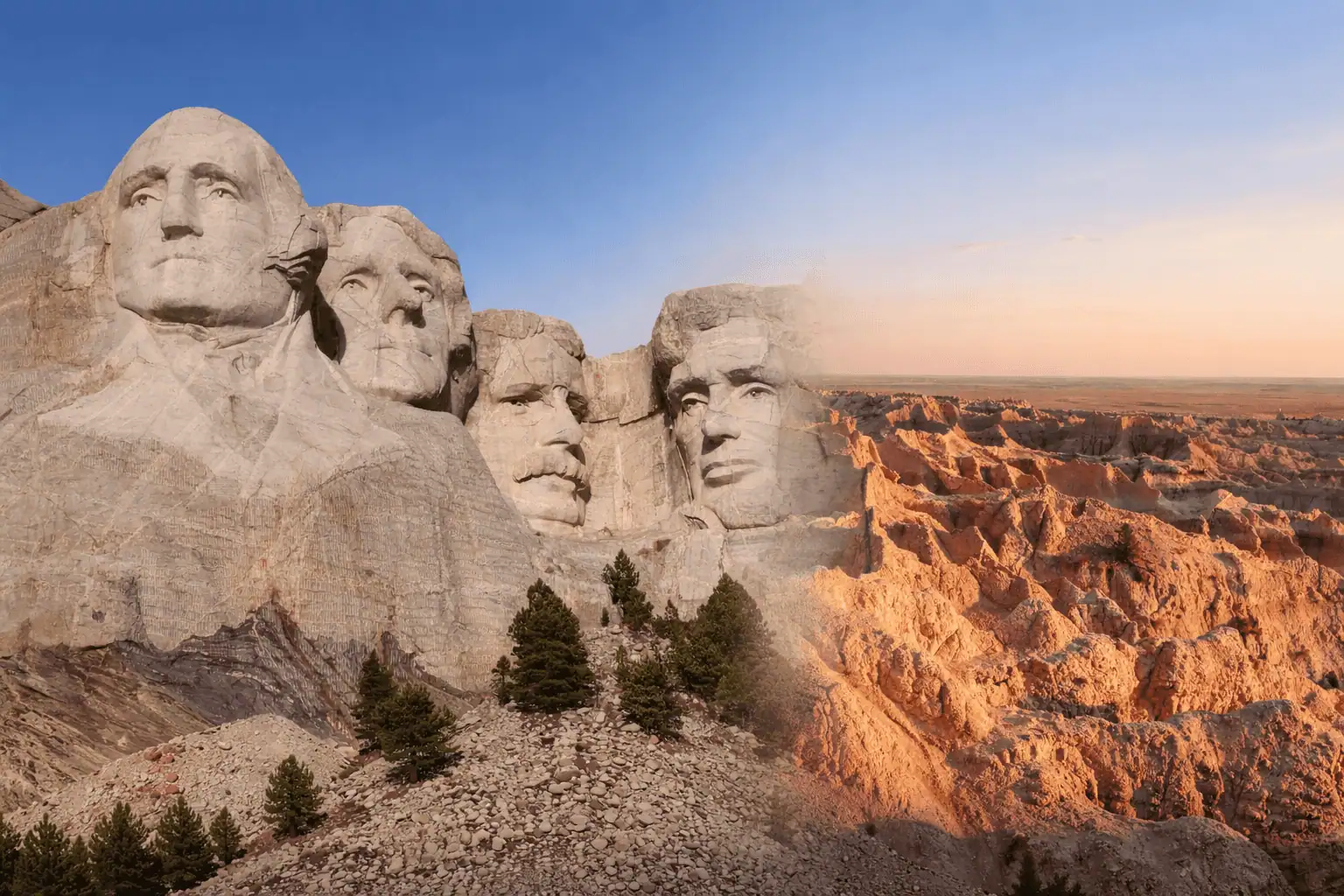 mount rushmore and the big badlands