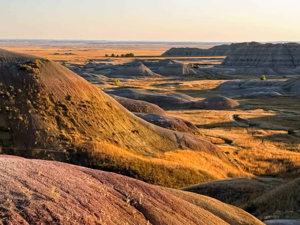 yellow mounds overlook badlands national park